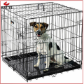 Dog Double Door Kennel Crate con separador y bandeja ABS (muestras gratuitas)